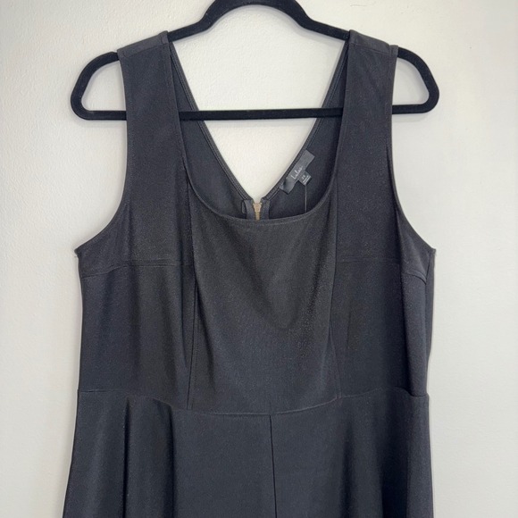 Lulus Black Sleeveless Square Neck Fit and Flare Zipper Dress Plus Size 2X - Picture 10 of 10